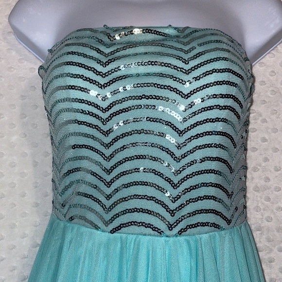 𝅺LOVE Reign Blue Strapless Party Dress - Picture 3 of 3